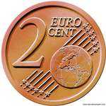 moneda de curso legal de dos c�ntimos, 2 centimos de euro